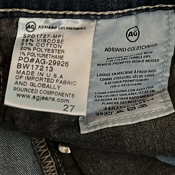 AG Adriano Goldschmied dark wash The Stevie Capri - Picture 7 of 9